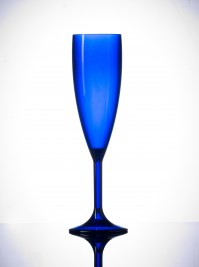 Elite Premium 6.6oz Polycarbonate Blue Champagne Glasses